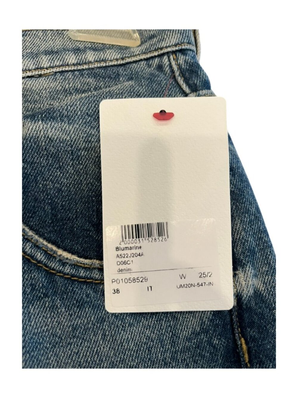 Blumarine Straight-leg jeans with logo, NWT, Size 25/2 - Picture 5 of 5